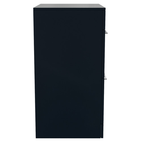Napoli 460 Deep Blue 600mm 2 Drawer Vanity Unit for Countertop Basins Side View