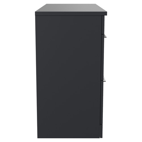 Napoli 460 Gloss Grey 1200mm 4 Drawer Vanity Unit for Countertop Basins Side View