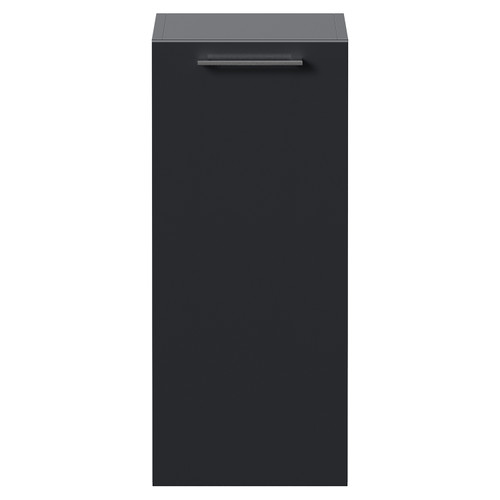 Napoli Gloss Grey 350mm Wall Mounted Single Door Side Cabinet Front View