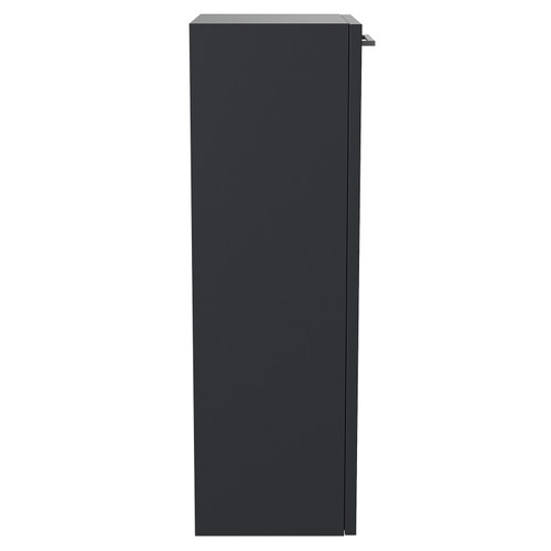 Napoli Gloss Grey 350mm Wall Mounted Single Door Side Cabinet Side View
