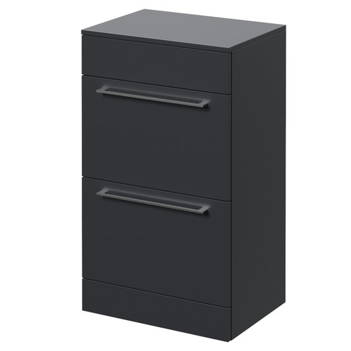 Napoli 390 Gloss Grey 500mm 2 Drawer Vanity Unit for Countertop Basins Right Hand View