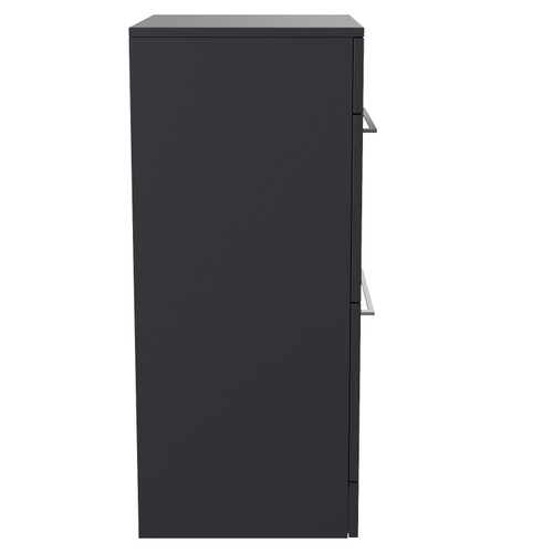 Napoli 390 Gloss Grey 500mm 2 Drawer Vanity Unit for Countertop Basins Side View
