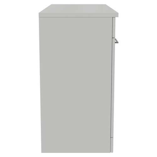 Napoli 460 Gloss Grey Pearl 1200mm 4 Door Vanity Unit for Countertop Basins Side View