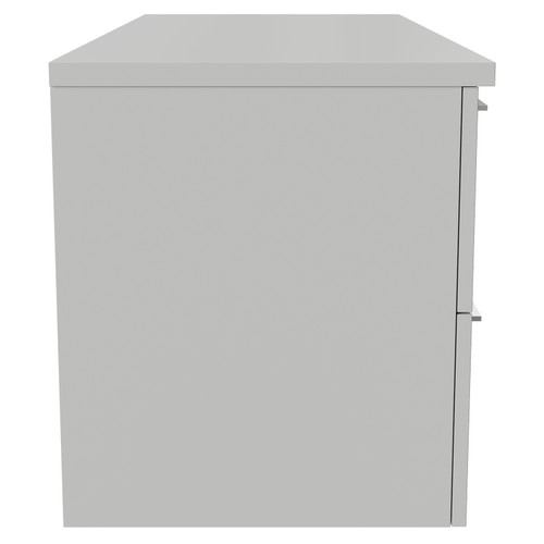 Napoli 460 Gloss Grey Pearl 1200mm Wall Mounted 4 Drawer Vanity Unit for Countertop Basins Side View