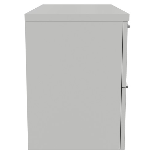 Napoli 390 Gloss Grey Pearl 800mm Wall Mounted 2 Drawer Vanity Unit for Countertop Basins Side View