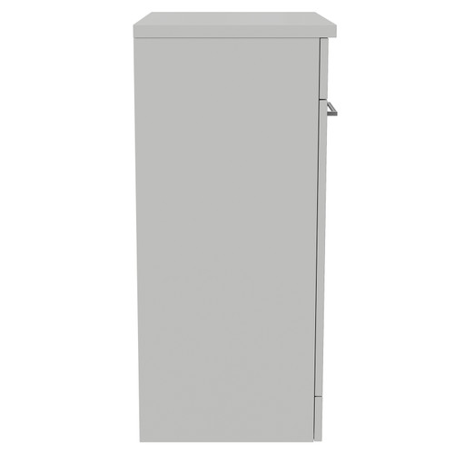 Napoli 390 Gloss Grey Pearl 600mm 2 Door Vanity Unit for Countertop Basins Side View