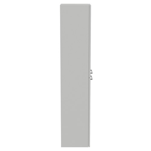 Napoli Gloss Grey Pearl 350mm x 1600mm Wall Mounted 2 Door Storage Unit Side View