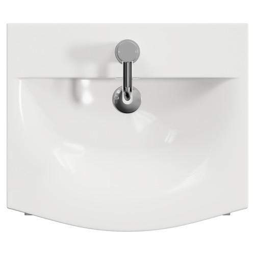 Napoli 390 Gloss Grey Pearl 500mm 2 Door Vanity Unit with Arc Basin Top View