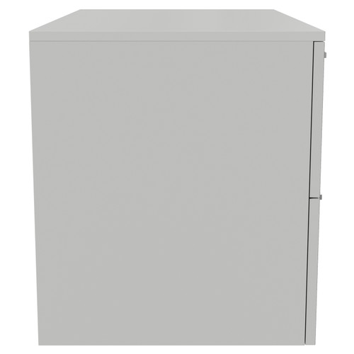 Napoli 460 Gloss Grey Pearl 800mm Wall Mounted 2 Drawer Vanity Unit for Countertop Basins Side View