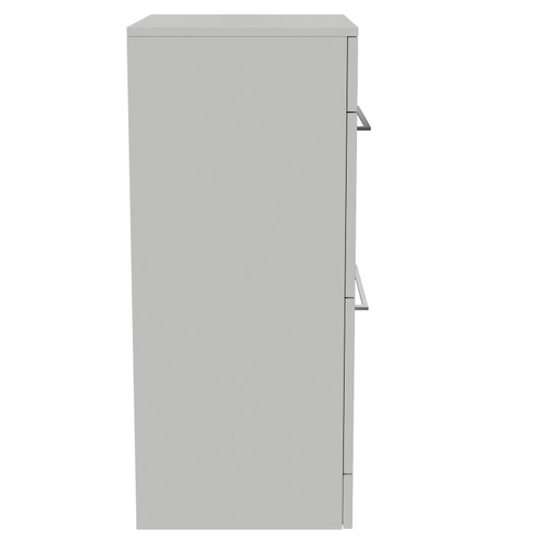 Napoli 390 Gloss Grey Pearl 500mm 2 Drawer Vanity Unit for Countertop Basins Side View