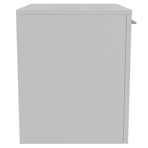 Napoli 390 Gloss Grey Pearl 500mm Wall Mounted Single Drawer Vanity Unit for Countertop Basins Side View