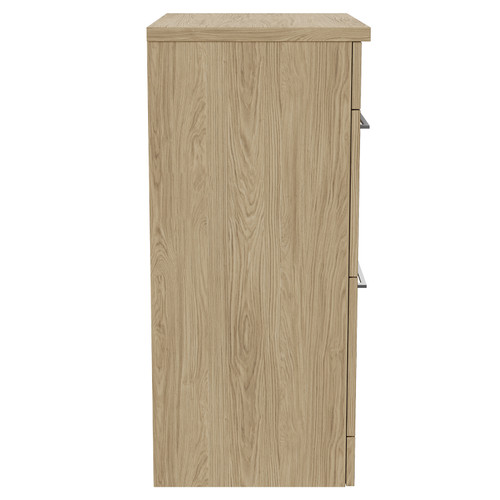 Napoli 390 Light Oak 600mm 2 Drawer Vanity Unit for Countertop Basins Side View