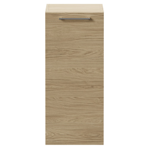 Napoli Light Oak 350mm Wall Mounted Single Door Side Cabinet Front View