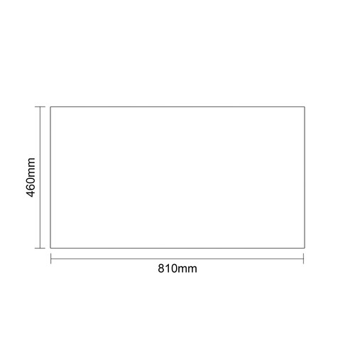 Napoli 460 Light Oak 800mm 2 Drawer Vanity Unit for Countertop Basins Top Down Dimensions