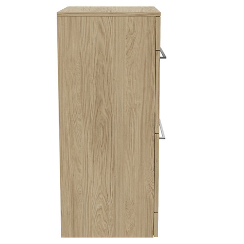 Napoli 390 Light Oak 500mm 2 Drawer Vanity Unit for Countertop Basins Side View