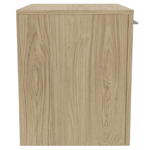 Napoli 390 Light Oak 500mm Wall Mounted Single Drawer Vanity Unit for Countertop Basins Side View