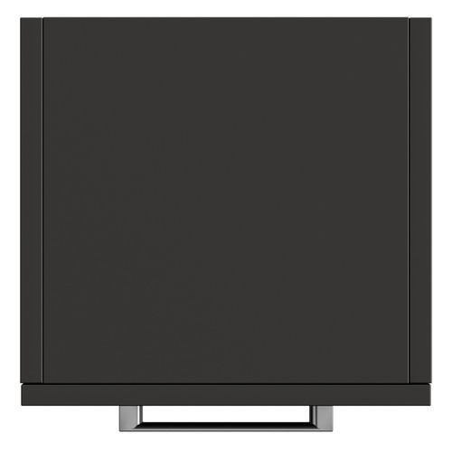 Napoli Matt Black 350mm x 1600mm Wall Mounted 2 Door Storage Unit Top View