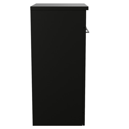 Napoli 390 Matt Black 500mm 2 Door Vanity Unit for Countertop Basins Side View
