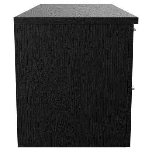 Napoli 460 Nero Oak 1200mm Wall Mounted 4 Drawer Vanity Unit for Countertop Basins Side View