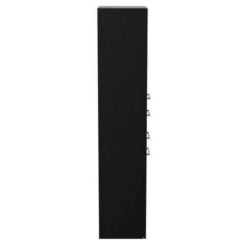 Napoli Nero Oak 350mm x 1600mm Wall Mounted Storage Unit Side View