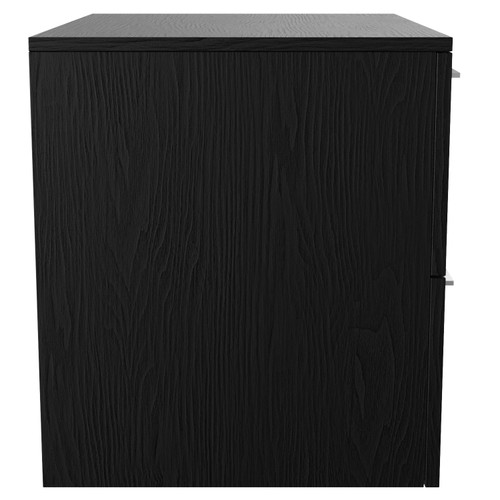 Napoli 460 Nero Oak 600mm Wall Mounted 2 Drawer Vanity Unit for Countertop Basins Side View