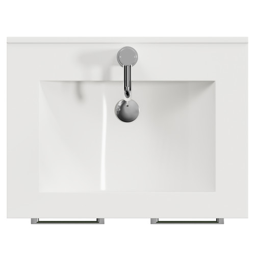 Napoli 460 Olive Green 600mm 2 Door Vanity Unit with Angel Basin Top View