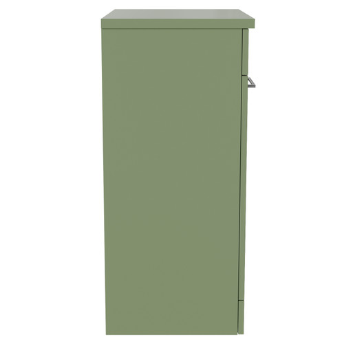 Napoli 390 Olive Green 600mm 2 Door Vanity Unit for Countertop Basins Side View