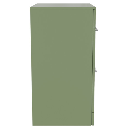 Napoli 460 Olive Green 600mm 2 Drawer Vanity Unit for Countertop Basins Side View