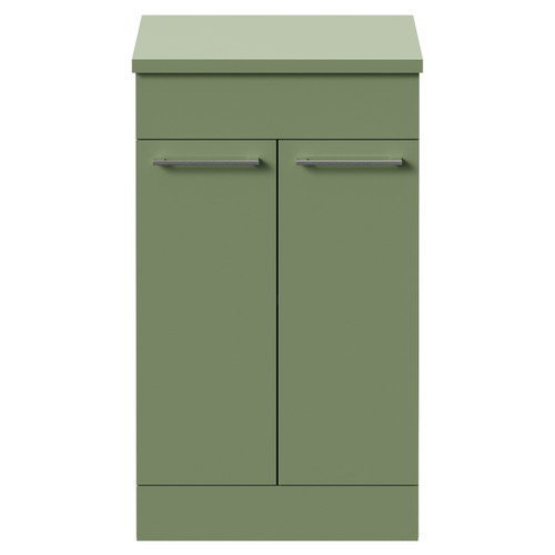 Napoli 390 Olive Green 500mm 2 Door Vanity Unit for Countertop Basins Front View
