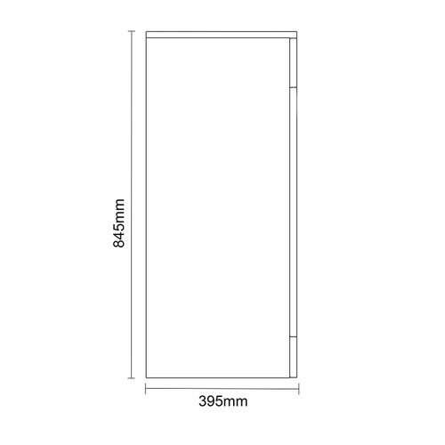 Napoli 390 Olive Green 500mm 2 Door Vanity Unit for Countertop Basins Side on Dimensions
