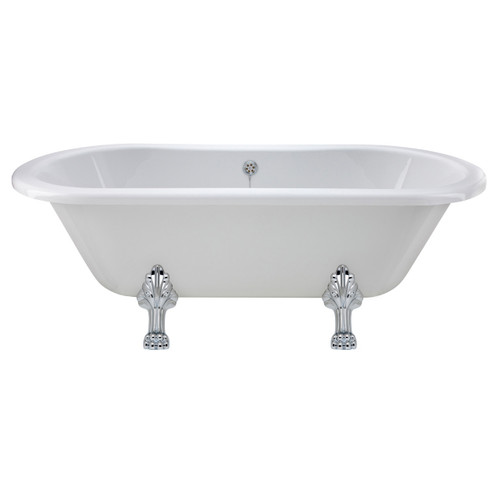 Hudson Reed Kingsbury 1490mm x 745mm Double Ended Freestanding Bath with Pride Legs - RL1501C2 Front View