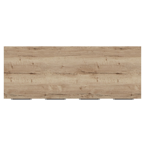 Napoli 460 Tobacco Oak 1200mm 4 Door Vanity Unit for Countertop Basins Top View