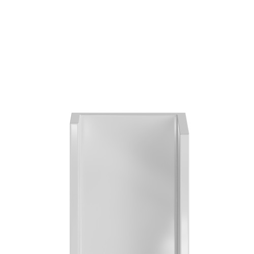 WholePanel 8mm Bright Polished Aluminium Wall Panel U Trim Front View