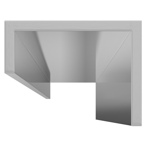 WholePanel 8mm Bright Polished Aluminium Wall Panel U Trim Top View