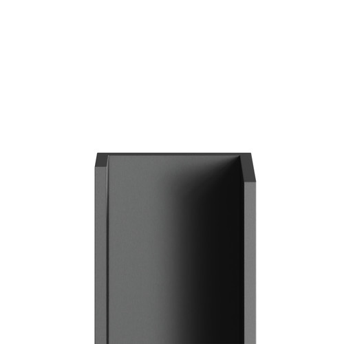WholePanel 8mm Matt Black Anodised Aluminium Wall Panel U Trim Front View