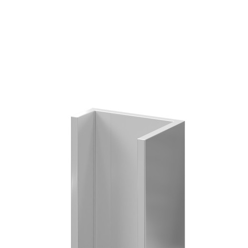 WholePanel 8mm Silver Aluminium Wall Panel U Trim Right Hand View