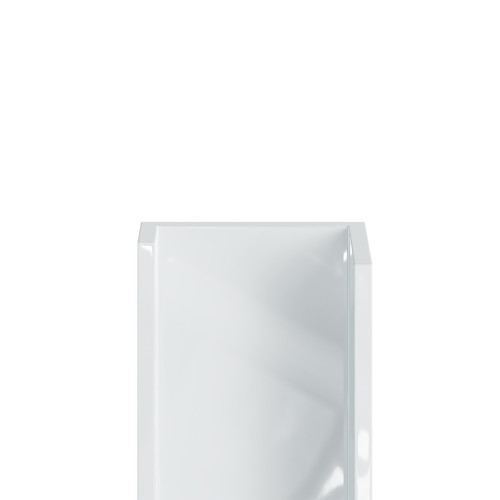 WholePanel 8mm White Aluminium Wall Panel U Trim Front View