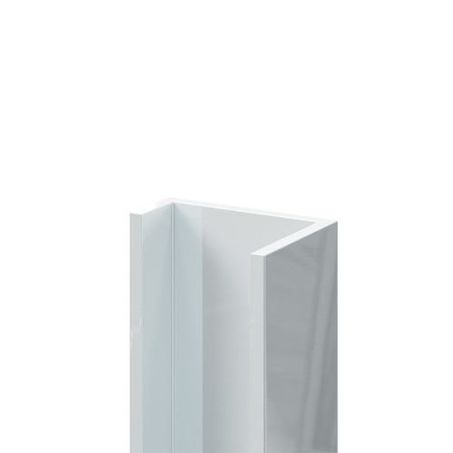 WholePanel 8mm White Aluminium Wall Panel U Trim Right Hand View