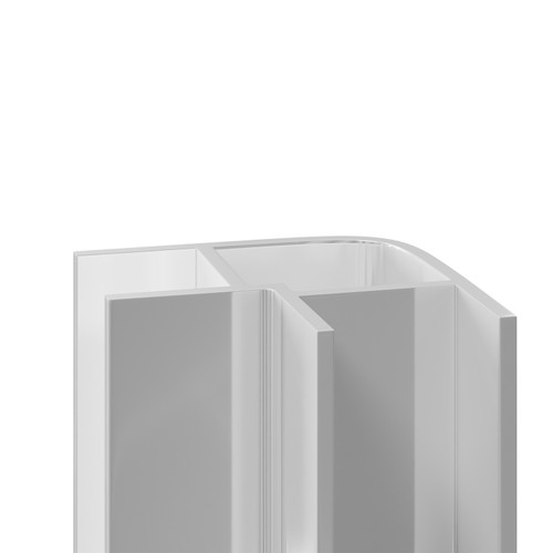 WholePanel 8mm Silver Aluminium Wall Panel External Corner Trim Right Hand View