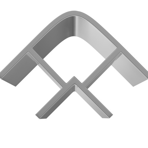 WholePanel 8mm Bright Polished Aluminium Wall Panel External Corner Trim Top View