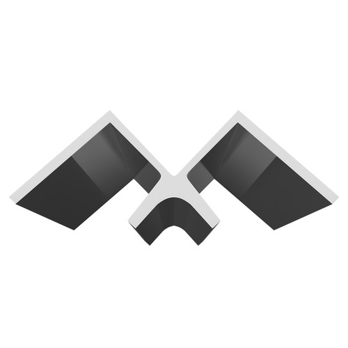 WholePanel 8mm Silver Aluminium Wall Panel Internal Corner Trim Top View