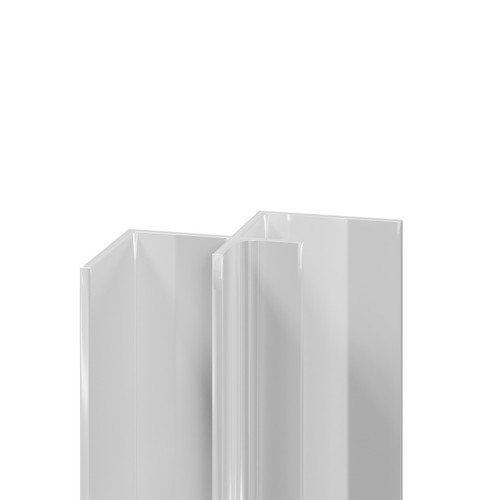 WholePanel 8mm Bright Polished Aluminium Wall Panel Internal Corner Trim Left Hand View