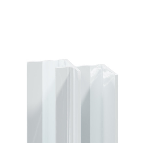 WholePanel 8mm White Aluminium Wall Panel Internal Corner Trim Right Hand View