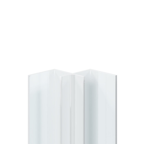 WholePanel 8mm White Aluminium Wall Panel Internal Corner Trim Front View