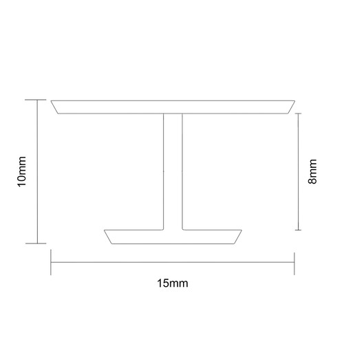 WholePanel 8mm Black Wall Panel H Joint Trim
