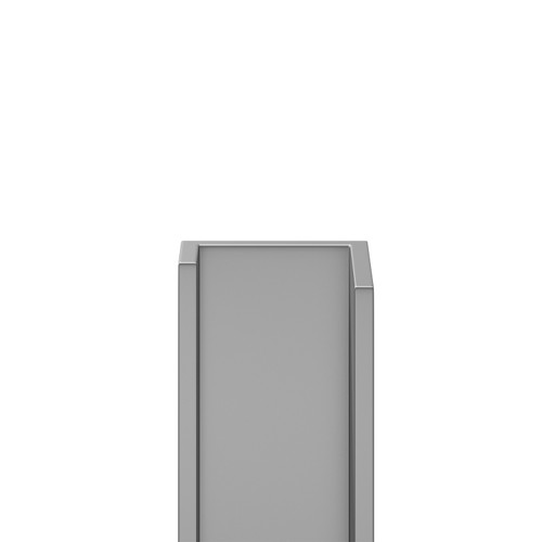 WholePanel 8mm Silver Wall Panel U Trim Front View
