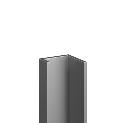 WholePanel 8mm Silver Wall Panel U Trim Left Hand View