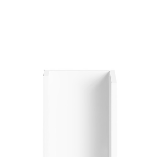 WholePanel 8mm White Wall Panel U Trim Front View