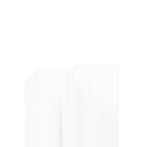 WholePanel 8mm White Wall Panel Internal Corner Trim Left Hand View
