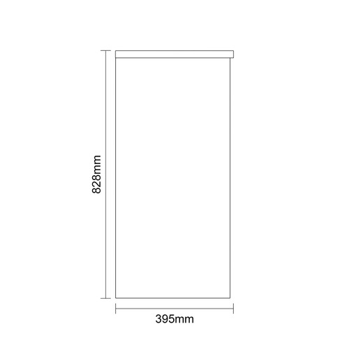 Montego Gloss White 800mm Wall Mounted 2 Drawer Vanity Unit for Countertop Basins Dimensions Side